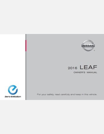 nissan leaf 2016 owners manual